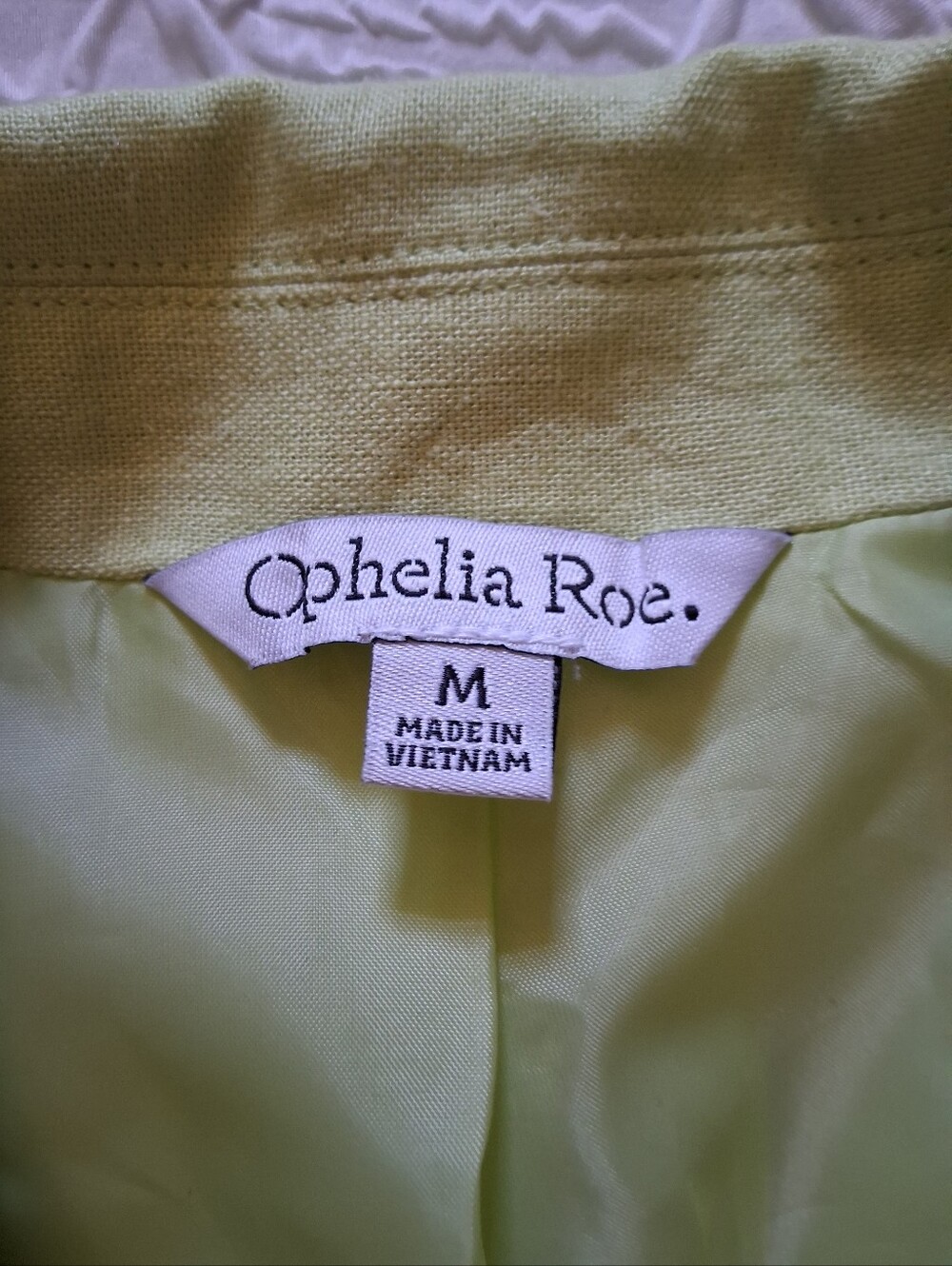 Ophelia Roe Womens Light Green Single-Button Linen Blend Blazer - Picture 2 of 16